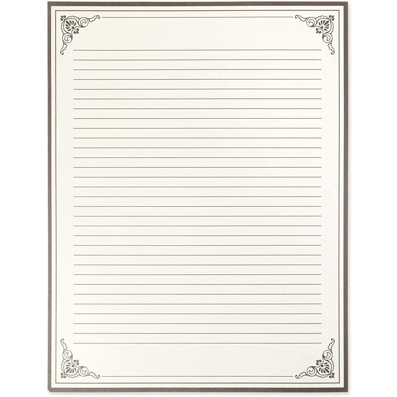 [Australia - AusPower] - Vintage Lined Stationery Paper for Writing Letters (8.5 x 11 In, 96 Sheets) 