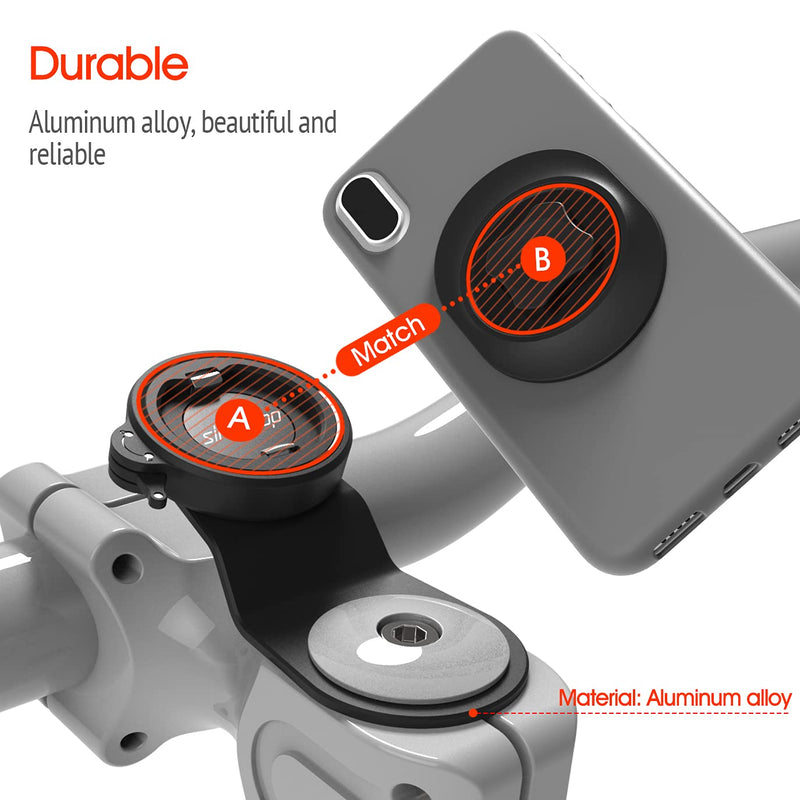[Australia - AusPower] - Bike Phone Mount,Mountain Bicycle Cell Phone Holder,Universal Aluminum Handlebar Stem Phone Clamp,Cycling Mobile Phone Clip,MTB Road Bike Quick Attach/Detach for iPhone Samsung Galaxy Google-Black 【1st Gen】Stem Mount-Black 