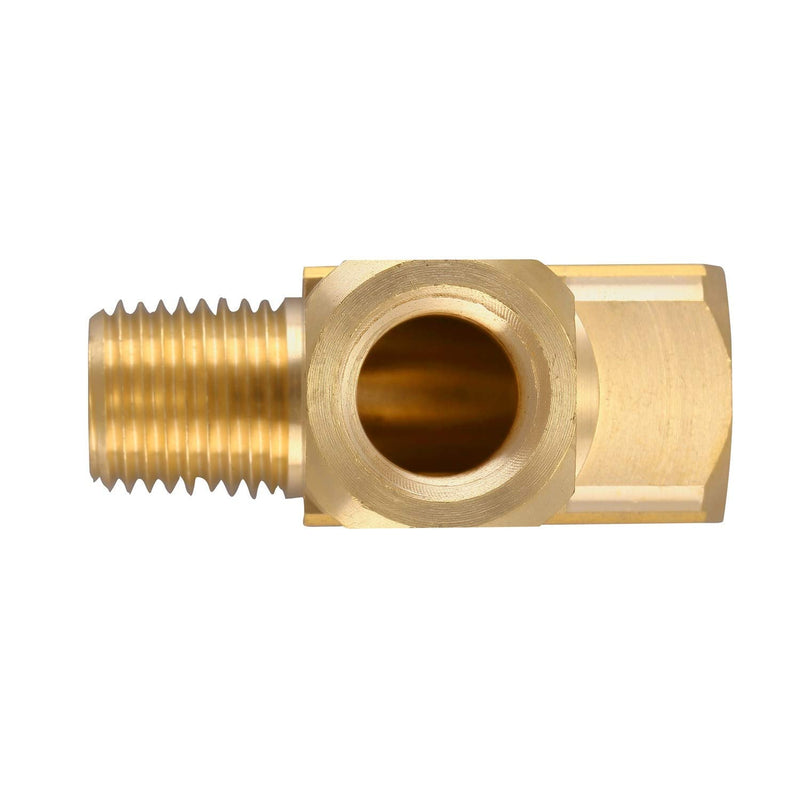 [Australia - AusPower] - Litorange 2 PCS Metals Brass Pipe Fitting Barstock Male Branch Tee T Adapter 3/8" NPT Female x 3/8" NPT Male x 3/8" NPT Female (Pack of 2) 2PCS 3/8" Fx 3/8"M x 3/8"F Tee 