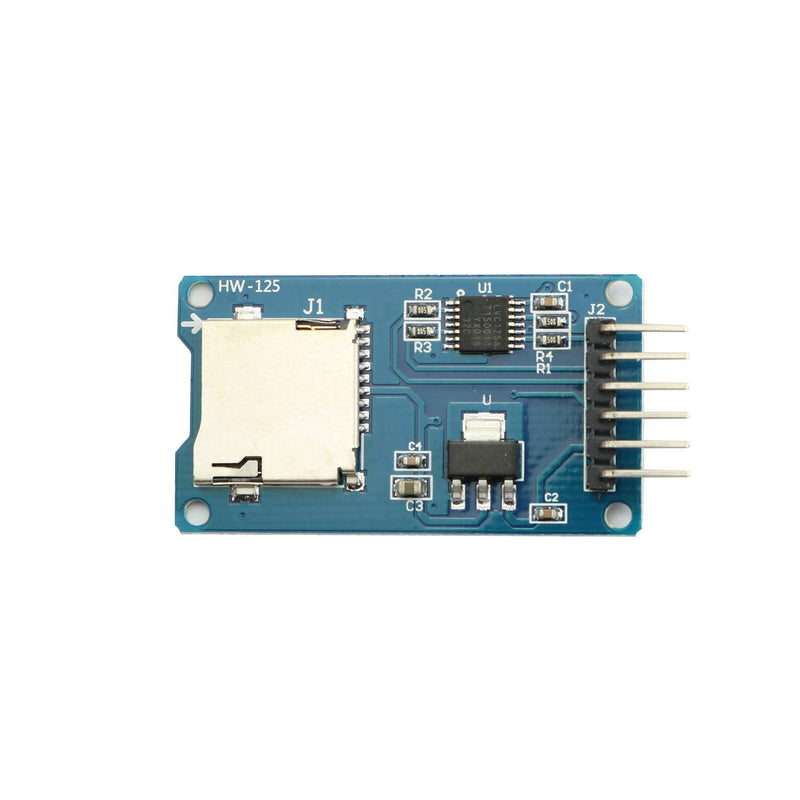 [Australia - AusPower] - Maxmoral 2PCS Micro SD Storage Board Memory Shield Expansion Module 6 Pin SPI Interface Mini TF Card Adapter Reader 