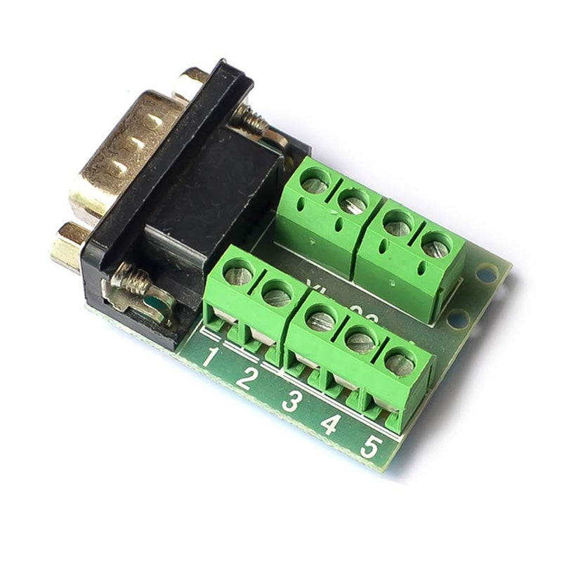 [Australia - AusPower] - HiLetgo 2pcs DB9 Male Adapter RS232 to Terminal RS232 Serial to Terminal DB9 Connector Convert Adapter 