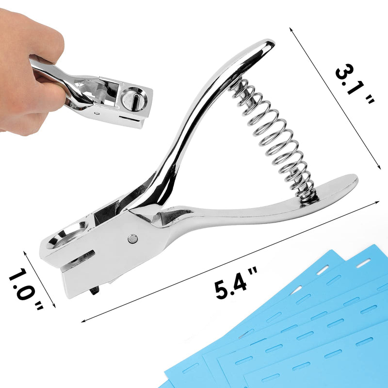 [Australia - AusPower] - MROCO Hole Punch Slot Punch Badge Hole Punch for ID Cards,Hand Held,No Burrs Holes,One Slot Hole Puncher for ID Badges Hole Punch for Badge,Metal Hole Punch for ID Cards,Badge Holes,15mm x 3mm Hole 