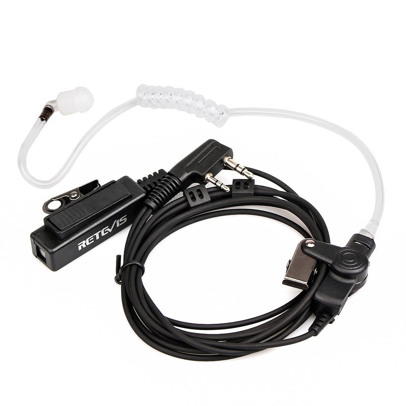 [Australia - AusPower] - Retevis Walkie Talkie Earpiece with Mic Big PTT Headset for Baofeng UV-5R BF-888S UV-82 BF-F8HP UV5RA Retevis RT22 Arcshell AR-5 2 Way Radios (1 Pack) 