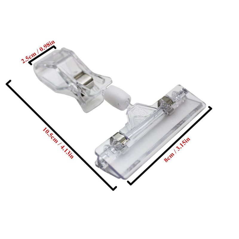 [Australia - AusPower] - LJY 20-Pack Clear Plastic Rotatable POP Clip-on Style Merchandise Sign Display Clip Tag Holders 