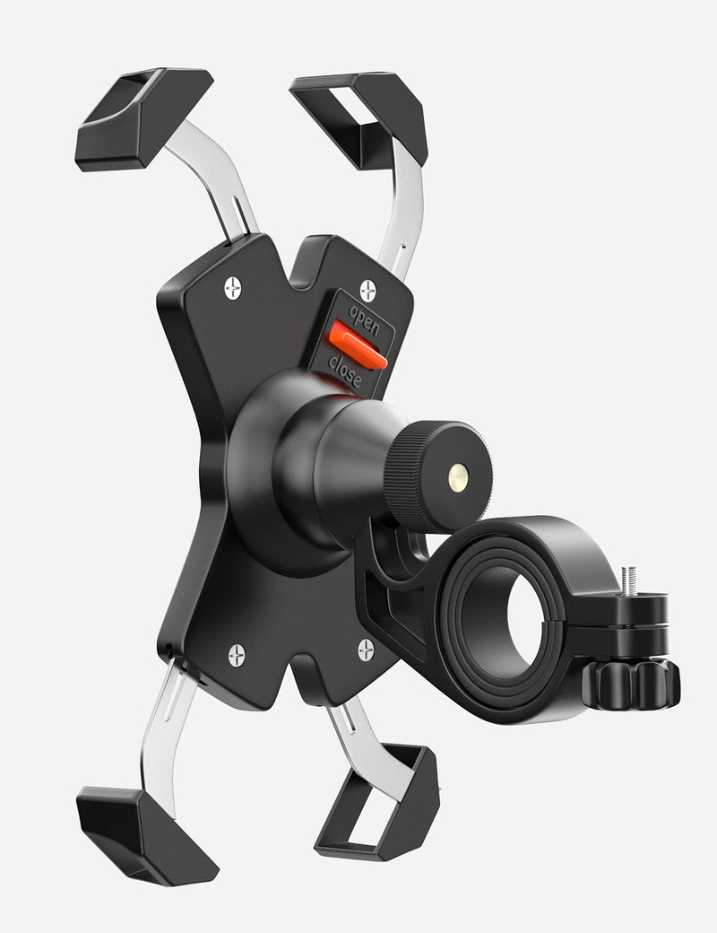 [Australia - AusPower] - Grefay Bike Phone Mount Metal Motorcycle Handlebar Phone Holder Scooter Phone Clamp for 4.0-7.0 Inch Smartphone with 360° Rotation 