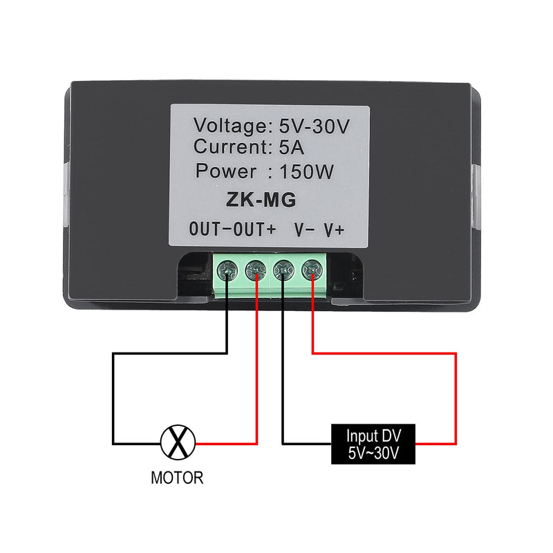 [Australia - AusPower] - UMLIFE Motor Speed Controller PWM DC 5V 12V 24V 150W Adjustable Speed Regulator with Stepless Variable Rotary Switch PWM Signal Generator Driver Module with Digital Display 