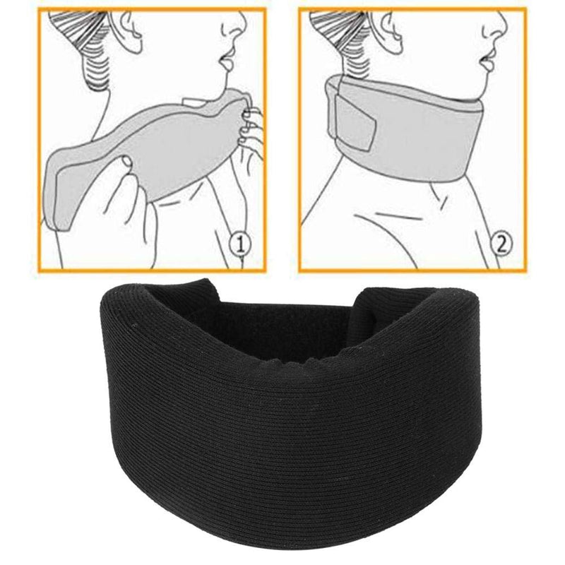 [Australia - AusPower] - Neck Brace, Soft Sponge Neck Brace Protection Cervical Collar Support Pain Relief Traction Stretcher for Outdoor Fitness(S) S 
