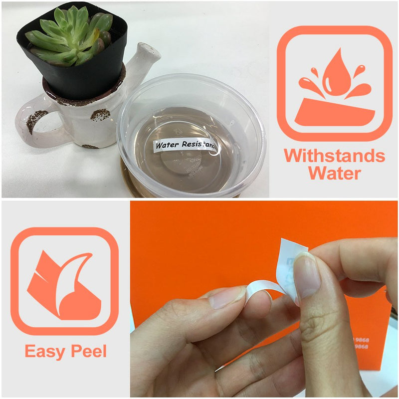 [Australia - AusPower] - Wonfoucs Compatible Clear Label Tape Replacement for DYMO Letratag Refills Clear Transparent Plastic Tape, Work with Dymo Letratag Label Maker LT-100T LT-100H QX50, 12mm x 4m-1/2 x 13, 4 Pack Black on Clear 
