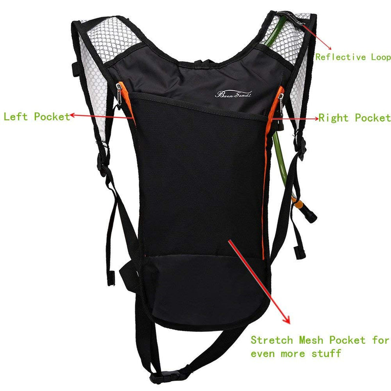 [Australia - AusPower] - Baen Sendi Hydration Pack with 2L Backpack Water Bladder - Great for Outdoor Sports of Running Hiking Camping Cycling Skiing 