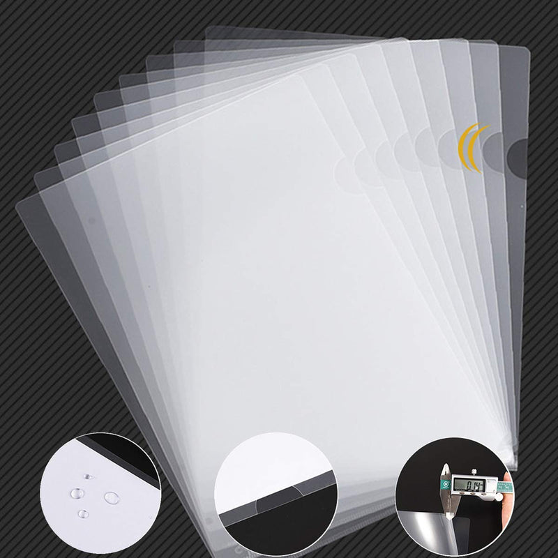 [Australia - AusPower] - Fyess 50PCS Clear Plastic Document Folders, US Letter/ A4 Size 14C (1.4mm) Thick Clear Transparent Document Folders Copy Safe Project Pockets Lightweight Plastic Paper Jacket Sleeve Folders 