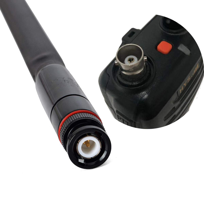 [Australia - AusPower] - HYS Dual Band VHF UHF Foldable BNC 144MHz/430MHz 15.3-Inch Soft Portable Antenna for Kenwood TK300 TK320 ICOM IC-W32 IC-V80 IC-V8 Portable Radio(2 Pack) 