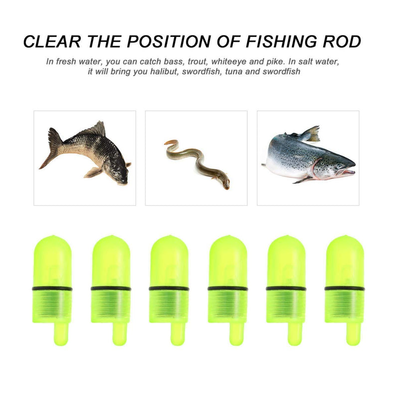 [Australia - AusPower] - GRANDBUY Fishing Bells Clips with LED Light Night Sea Fishing Rod LED Light Clip with Twin Bells Ring Fishing Bite Alarm Indicator On Fishing Rod 20 Pcs Fishing Bells & 20 Pcs Replacement Bulb 