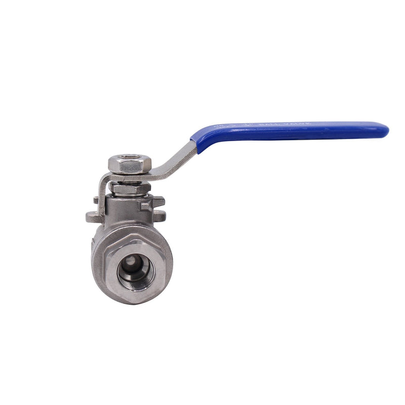 [Australia - AusPower] - DERNORD Ball Valve Stainless Steel 304 3/8" NPT Heavy Duty for Water, Oil, and Gas with Blue Locking Handles (Pack of 2) 3/8 Inch 