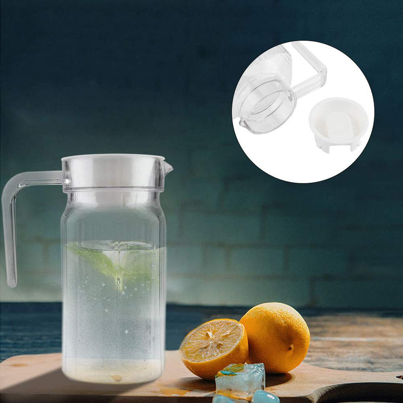 [Australia - AusPower] - Small Plastic Pitcher With Lid Acrylic Juices Pitcher, Transparent Water Pitcher Juices Jugs Broken Resistant Beverage Jugs, for Storing Water Milk Juices Tea Lemonade, with Lid and Handle(800ML) 800ML 