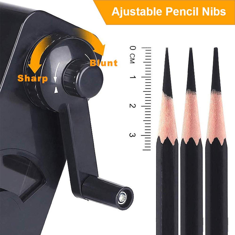 [Australia - AusPower] - Long Point Pencil Sharpener, Art Pencil Sharpeners, Charcoal Pencil Sharpener for Artists, Drawing Pencil Sharpener Manual for Art Pencils/Drawing/Sketching Pencils(φ6-8.2mm), Adjustable Points MANUAL PENCIL SHARPENER 