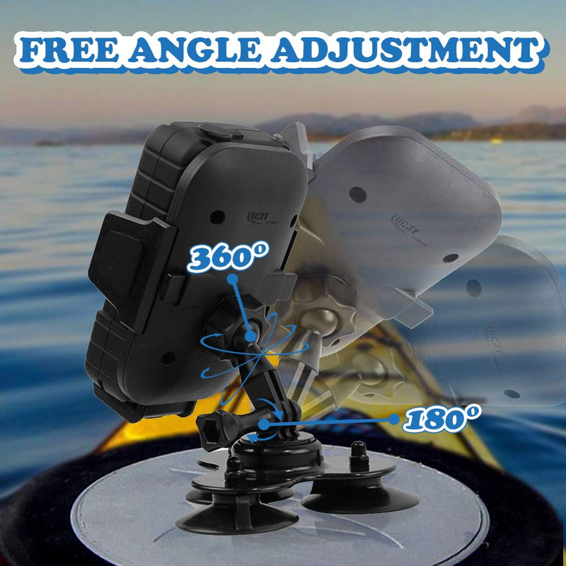 [Australia - AusPower] - LUCKYLAKER Strong Suction Phone Mount Base Universal Marine Electronic Mount Ball Kayak Fish Finder Holder Car Fishing for Truck Boat Canoe 