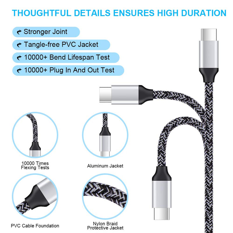 [Australia - AusPower] - Type C Charger for LG G8 G8X G9 G7 Q7+ V60 V50 V40 V35 V30 ThinQ Stylo 6 5 4, Samsung Galaxy S22 S21 S20 Ultra Note 22/20 A12 A13 A52 A32, Charging Block, Car Power Adapter, USB C Fast Charging Cables Black White(Wall Charger+Car Charger+TC Cable) 