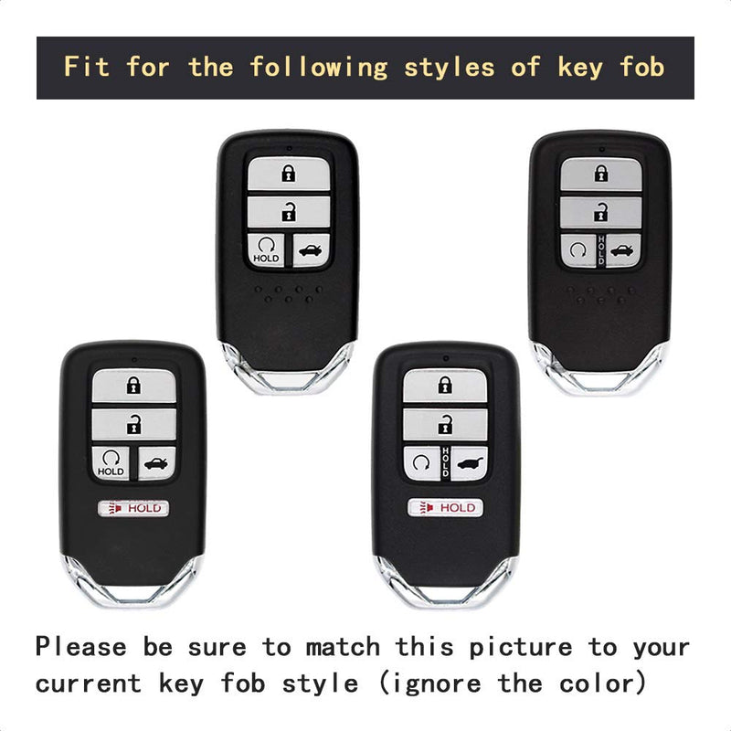 [Australia - AusPower] - TANGSEN Smart Key Fob Case Purple TPU Protective Cover Compatible with HONDA ACCORD HYBRID CIVIC CROSSTOUR CR-V CR-Z FIT HR-V ODYSSEY EX-L TOURING ELITE RIDGELINE 3 4 5 6 7 Button Keyless Entry Remote Universal Button 