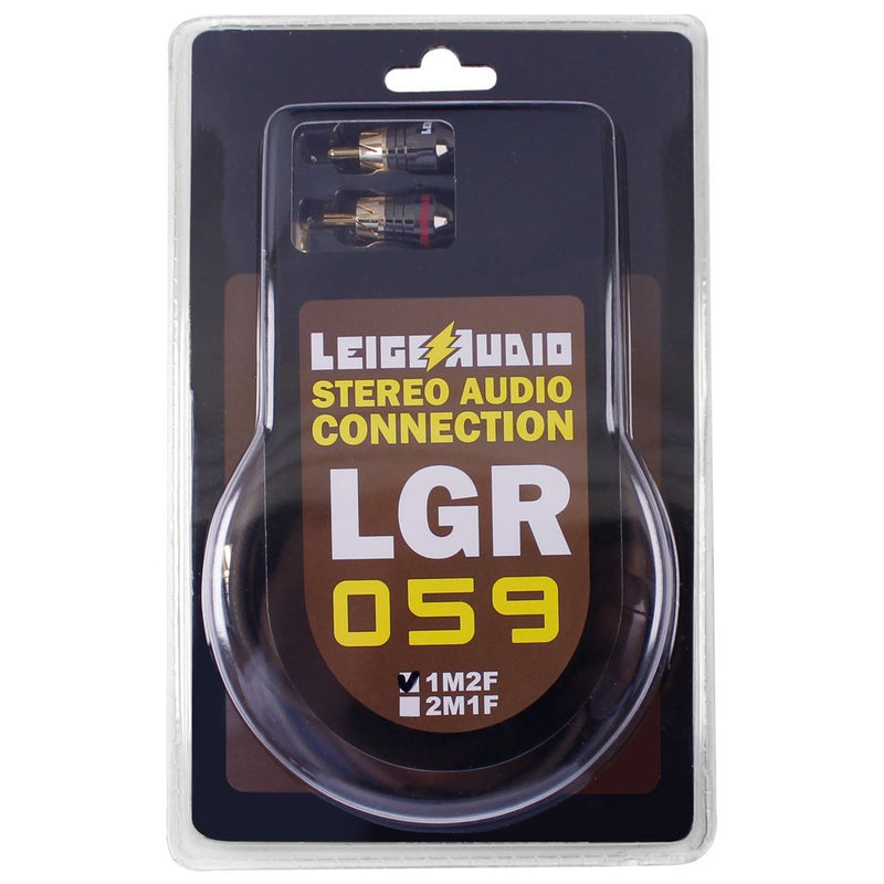 [Australia - AusPower] - LEIGESAUDIO 1ft 1 Male to 2 Female RCA Y Adapter Splitter Connector (2 Pack) (1 Male to 2 Female) 1M2F (Advanced Edition) 