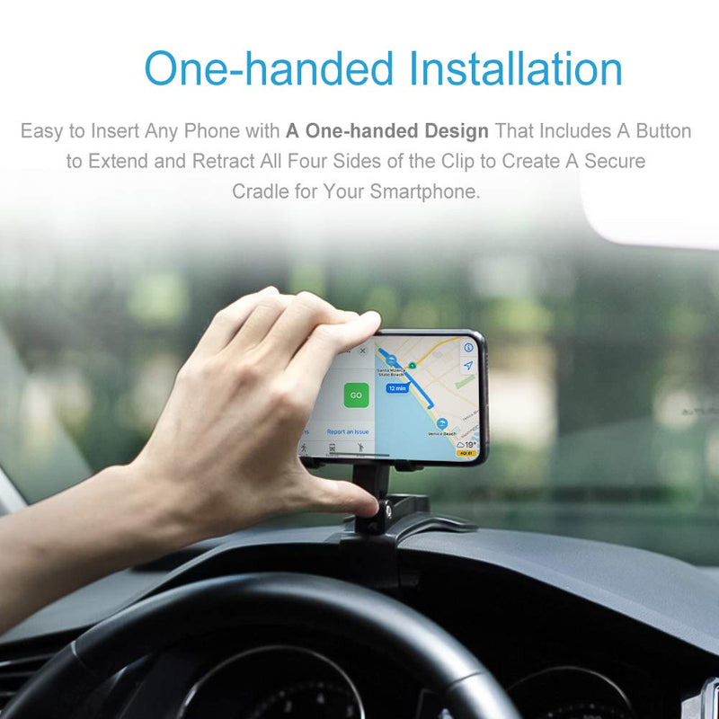 [Australia - AusPower] - BelleViewWay Car Phone Holder Mount Upgrade 360-Degree Rotation Universal Car Cell Phone Holder Multi-Function Compatible w/ Smartphones iPhone Galaxy (Upgrade 360-Degree) 
