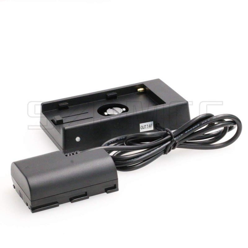 [Australia - AusPower] - SZRMCC NP-F970 Battery Power Supply Mount Plate to DR E6 Dummy Battery for Canon 5D2 5D3 5D4 6D 6D2 7D 7D2 60D 70D 80D Camera and SmallHD 501 502 702 Monitor 