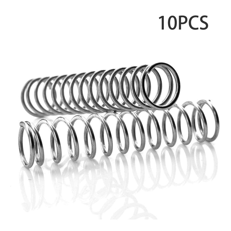 [Australia - AusPower] - 10Pcs Compression Springs Wire Diameter 0.7mm Outer Dia5mm Free Length 30mm Coil Mechanical Spring Set Silver Tone 0.7mmx5mm 0.7mmx5mmx30mm 