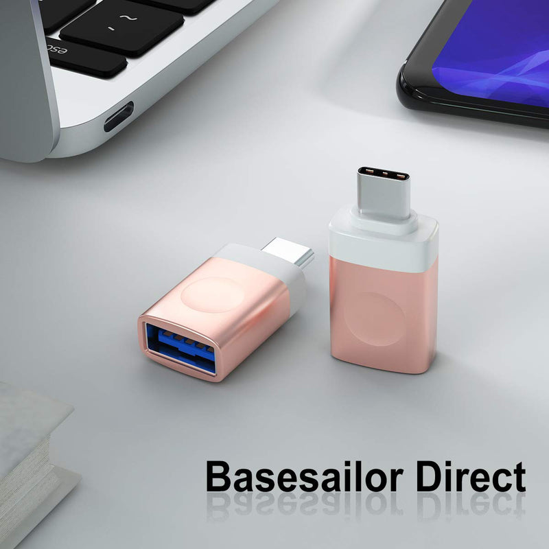 [Australia - AusPower] - USB C Male to USB 3.0 Female Adapter (3 Pack),Thunderbolt 3 OTG Adapter for MacBook Pro,Air 2018,Chromebook,Pixelbook,Microsoft Surface Go,Pro 7,Duo,Laptop 3,Galaxy Note 9 S9 10 S10 S20 20 Ultra Plus Pink 