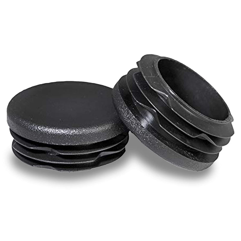 [Australia - AusPower] - Prescott Plastics 1 1/2 Inch Round Plastic Plug Insert (4 Pack), Black End Cap for Metal Tubing, Fences, Glide Protection for Chairs and Furniture 4 Pack 