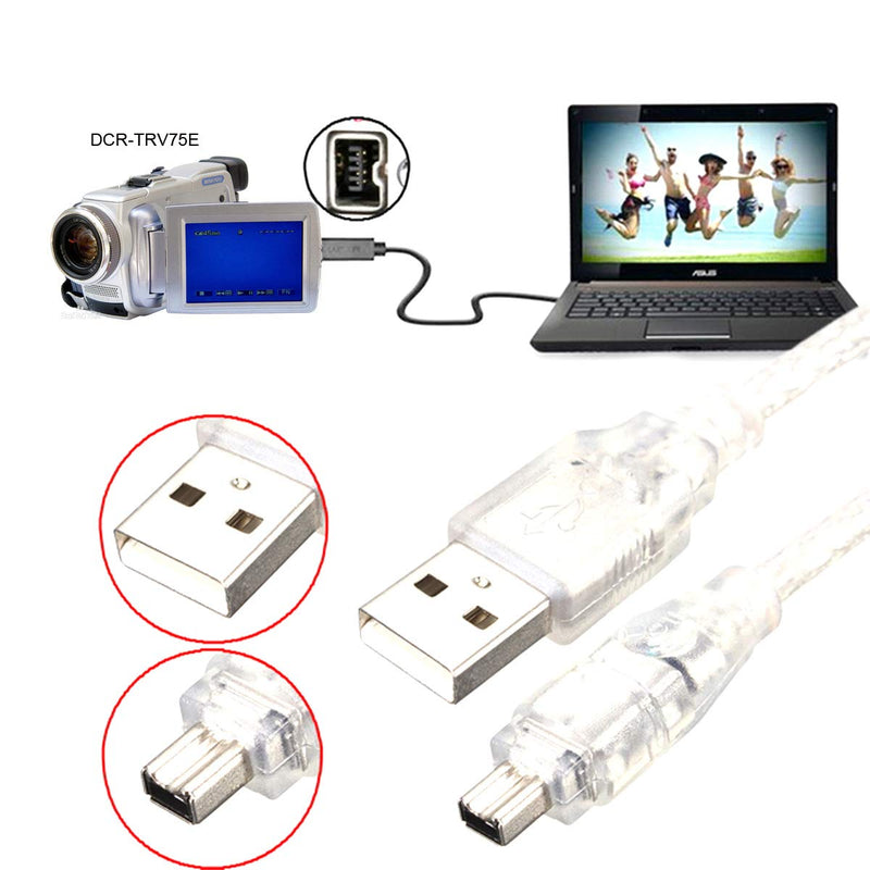 [Australia - AusPower] - cablecc USB Male to Firewire IEEE 1394 4 Pin Male iLink Adapter Cord Cable for Sony DCR-TRV75E DV 4pin Male to USB Male 