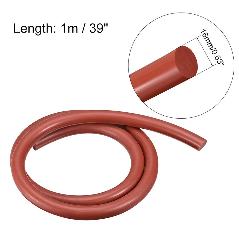 [Australia - AusPower] - uxcell 5/8"(8mm) Soft Silicone Bending Insert Tube for Rigid Tubing 3.3ft Red 