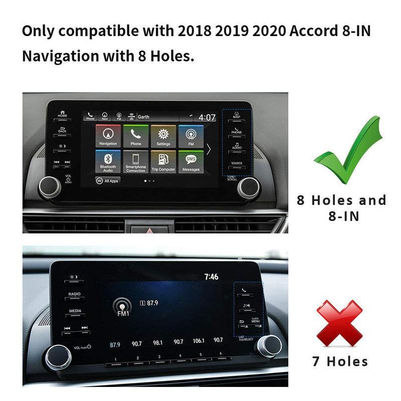 [Australia - AusPower] - INTGET Screen Protector for 2020 2021 2022 Honda Accord Accessories 2018 2019 Tempered Glass Car GPS Navigation Radio Display Cover Protect Honda Accord LX Sport EX EX-L Touring Hybrid 8” Touch Screen Foil 8 INCH 