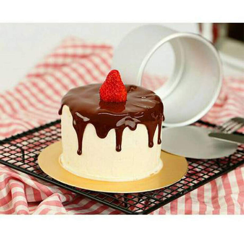 [Australia - AusPower] - HANSGO Mini Round Golden Cardboard Cake Base, Mousse Cake Boards100PCS Cake Paper Plates Circle Cardboard Base Dessert Board Base Grease Round Cake Base 