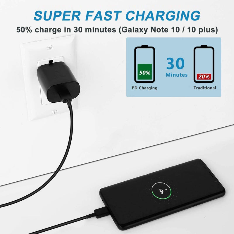 [Australia - AusPower] - Note 20 Charger Fast Charging,Belcompany 25W Super Fast PD Power Adapter With 5Ft USB C to Type C Cable Compatible With Samsung Galaxy S21 S20 Ultra 5G Note10 20 Plus,iPhone 12 Mini Pro Max 11 XS XR X 