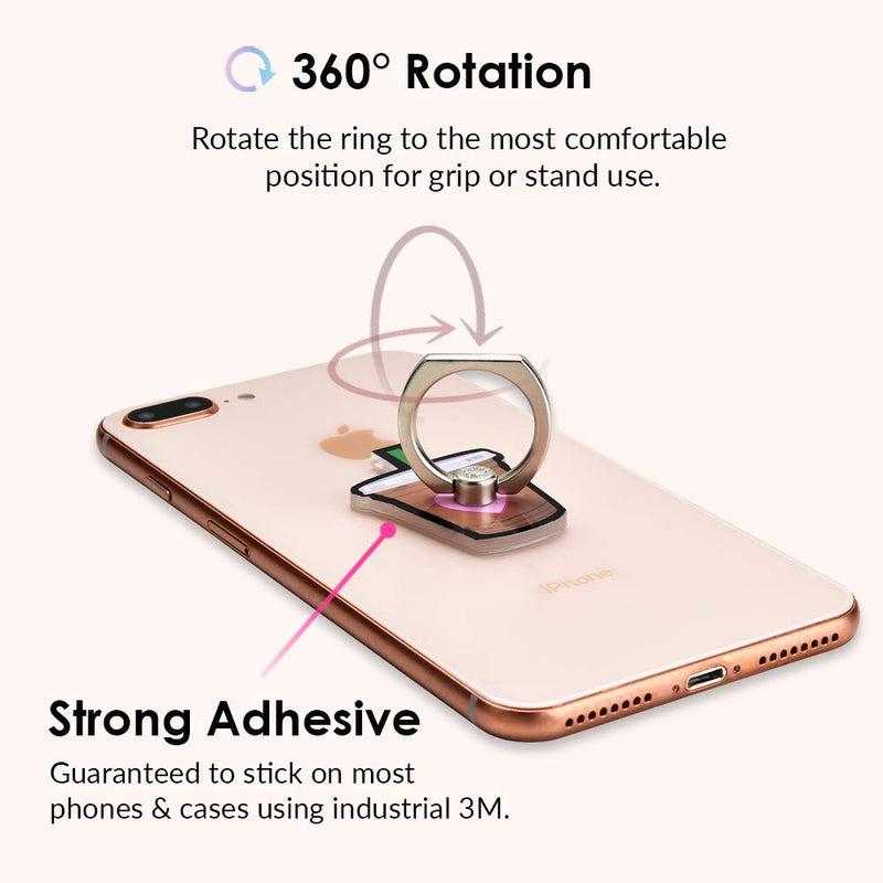 [Australia - AusPower] - Velvet Caviar Cell Phone Ring Holder - Finger Ring & Stand - Improves Phone Grip Compatible with iPhone, Galaxy, Most Smartphones (Iced Coffee) Iced Coffee 
