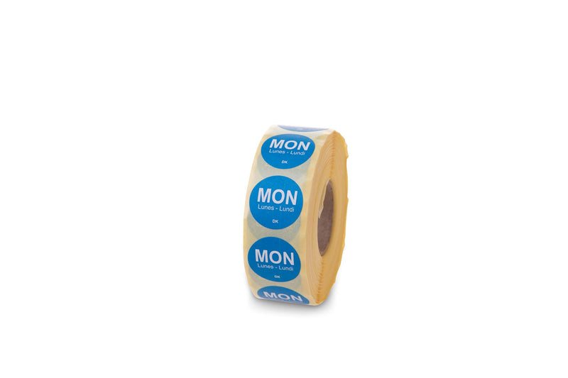 [Australia - AusPower] - DayMark Safety Systems-I132153 Day of The Week 3/4" Circle Permanent Labels, MON-Sun, Label Dispenser Included (7,000 Labels) 