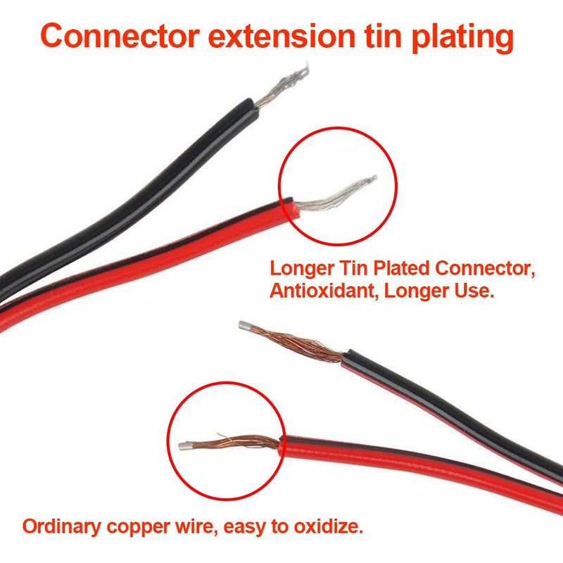 [Australia - AusPower] - CENTROPOWER DC Power Cable 12V 5A Plugs Male Female Connectors for CCTV Security Camera Pigtail Power Adapter Connectors (5.5mm x 2.1mm, 10 Pairs) 