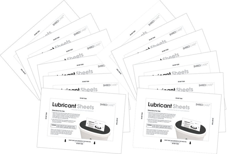 [Australia - AusPower] - Shredcare Paper Shredder Lubricant Sheets SCLS12 (Pack of 12) 8.5" x 6" 8.5" x 6" 