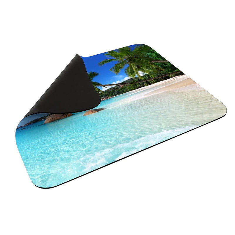 [Australia - AusPower] - Mouse Pad,Beach and Coconut Trees Design Anti-Slip Rubber Mousepad with Durable Stitched Edges for Gaming Office Laptop Computer Beach And Coconut Trees Design One Size 