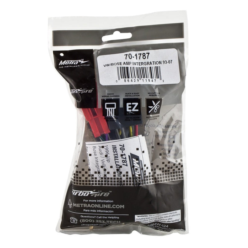 [Australia - AusPower] - Metra 70-1787 Radio Wiring Harness for VW/Audi Bose Integration 1993-2007 Standard Packaging 