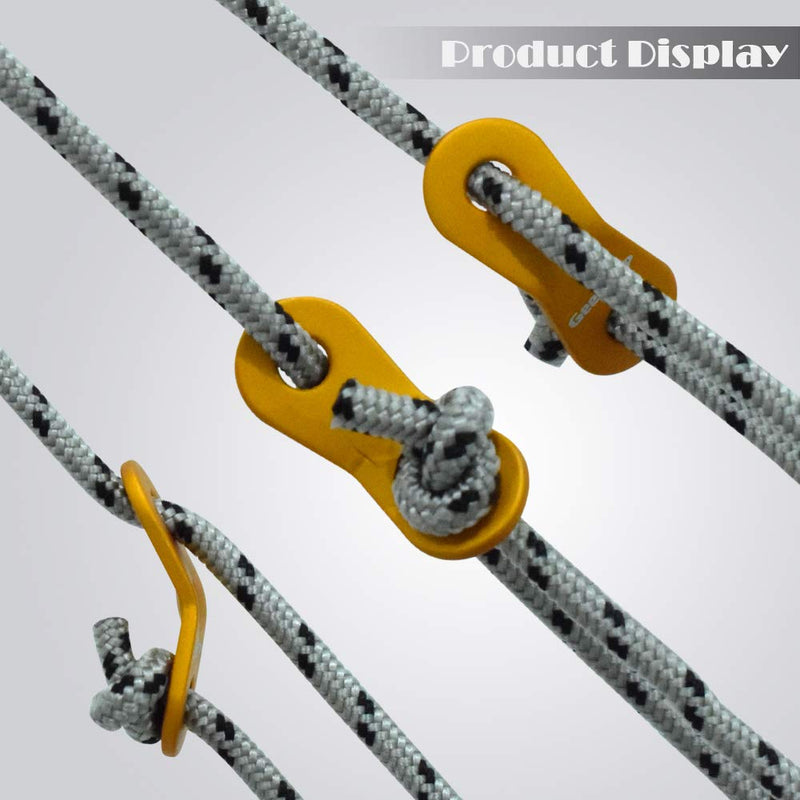 [Australia - AusPower] - GEERTOP Set of 6 Pack Camping Guylines 5mm Ultralight Tent Cord Rope with Aluminum Tensioner 