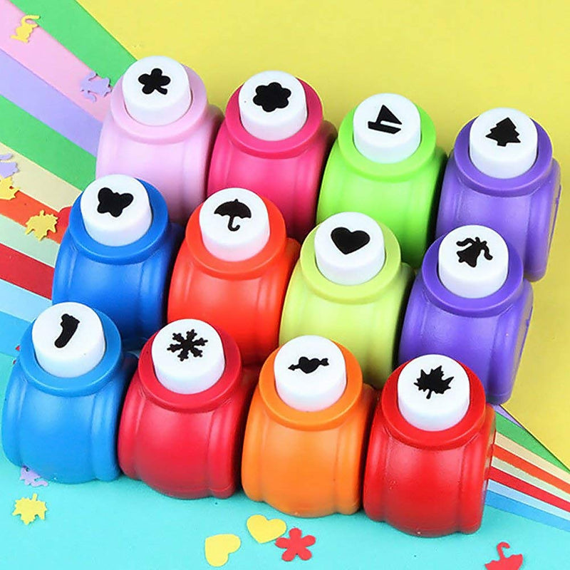 [Australia - AusPower] - LoveInUSA Punch Craft Set, 10 Pack Hole Punch Shapes Hole Punch Shape Scrapbooking Supplies Shapes Hole Punch Great for Crafting & Fun Projects Multicolored-2 