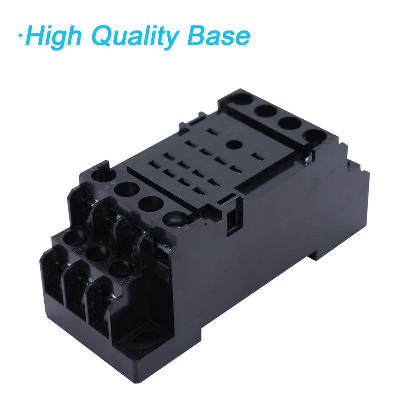 [Australia - AusPower] - mxuteuk 2pcs HH54P DC 6V Coil 14 Pin 3A 4PDT LED Indicator Electromagnetic Power Relay, with Base, with DIN Rail Slotted Aluminum 14Pin - Low Current - 3A 