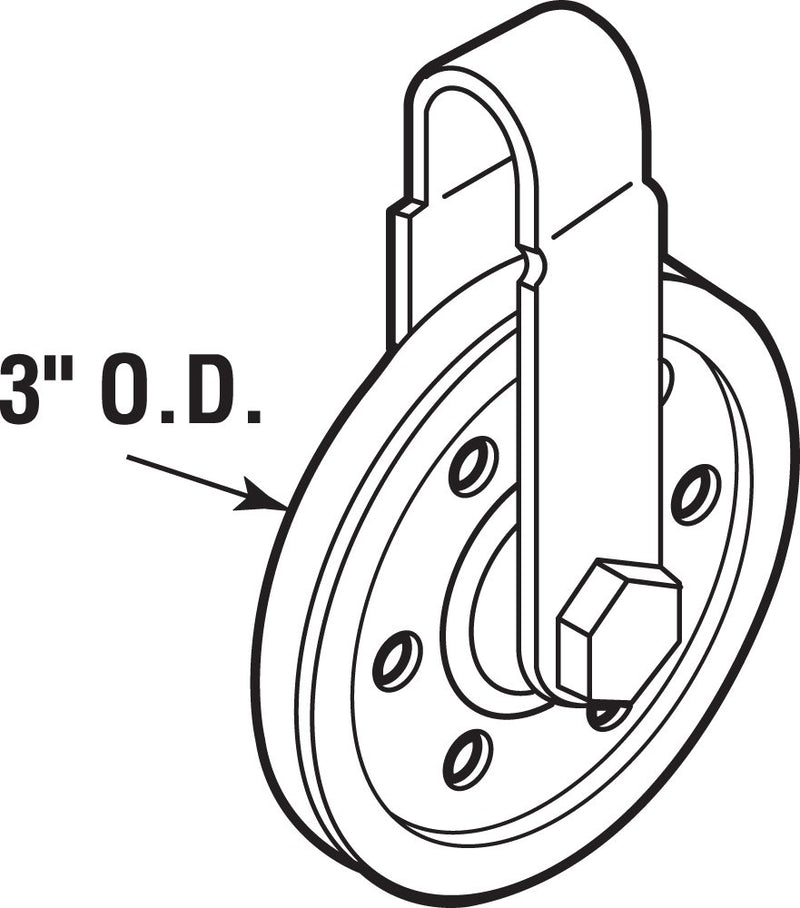 [Australia - AusPower] - PRIME-LINE GD 52189 Pulley with 2 Straps and Axle Bolts, 3-Inch Diameter,(Pack of 2) 