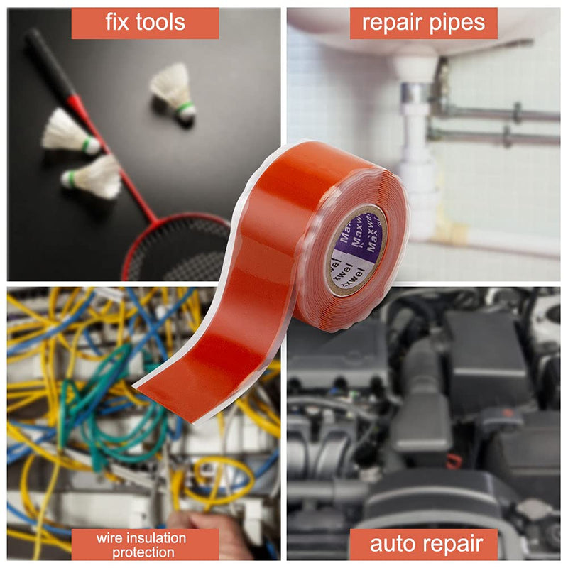 [Australia - AusPower] - Self Fusing Silicone Tape - 1Inx10ft Waterproof Wrap Rust Oleum Leakseal Stretch and Seal Rescue Self Fusing Silicone Rubber Electrical Tape for Hose Emergency Pipe Repair, Plumbing Bonding 