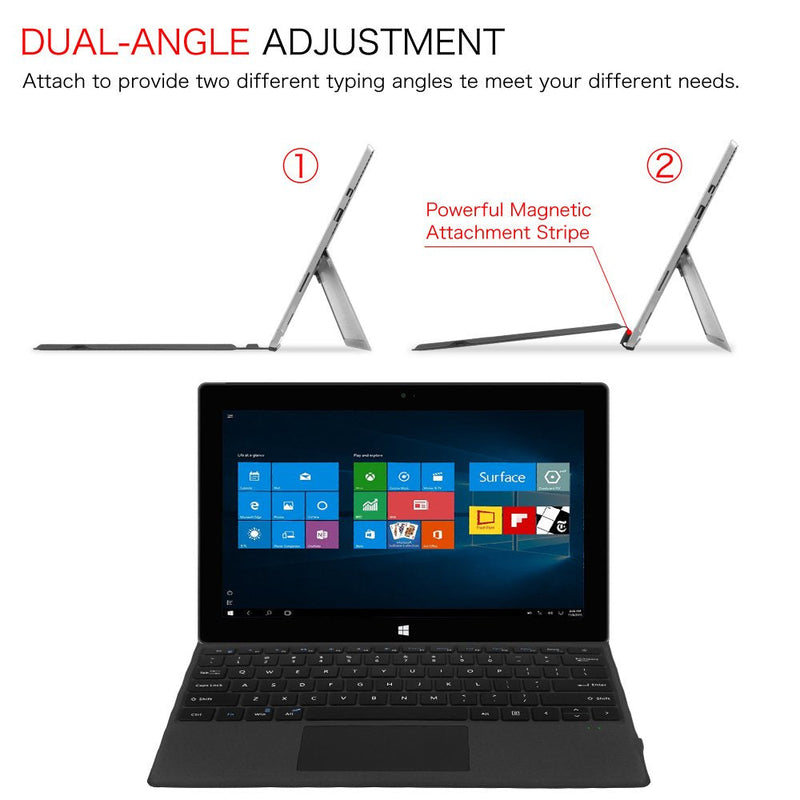 [Australia - AusPower] - Fintie Type Cover for Microsoft Surface Pro 7 Plus/Pro 7 / Pro 6 / Pro 5 / Pro 4 / Pro 3, Ultrathin Portable Wireless Bluetooth Keyboard with Built-in Rechargeable Battery (Black) 