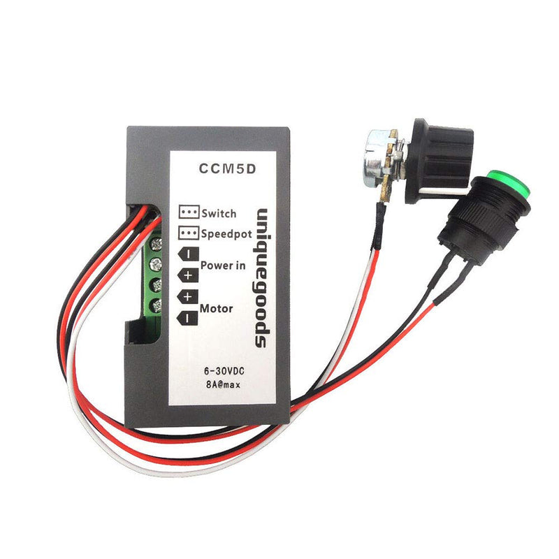 [Australia - AusPower] - Wixine 1Pcs DC 6V-30V 12V 24V Max 8A Motor Speed Controller PWM with Digital Display Switch 