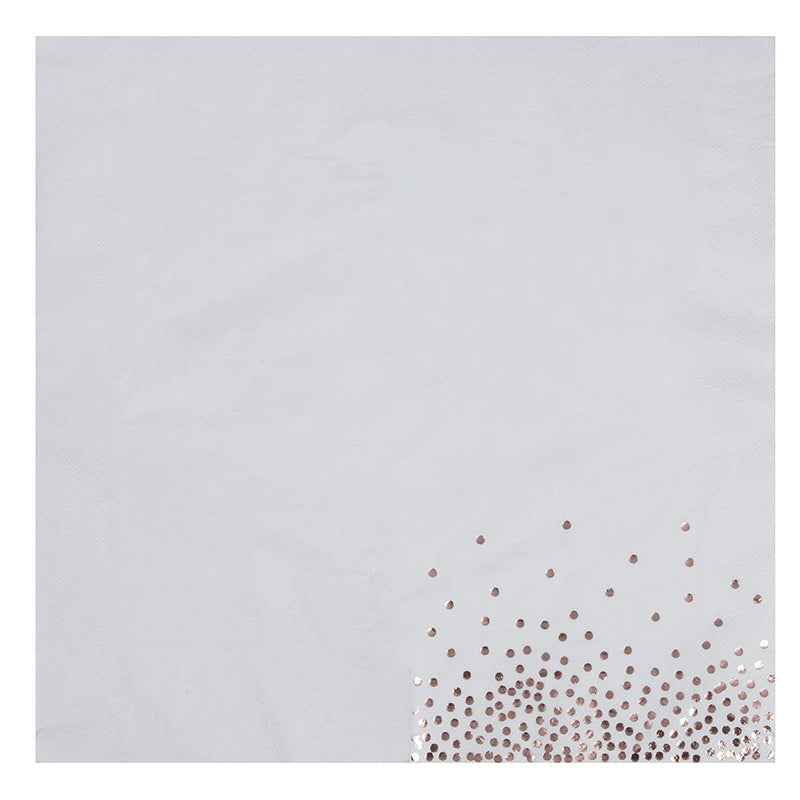 [Australia - AusPower] - Rose Gold Foil Paper Napkins for Confetti Party (6.5 x 6.5 In, 50 Pack) 