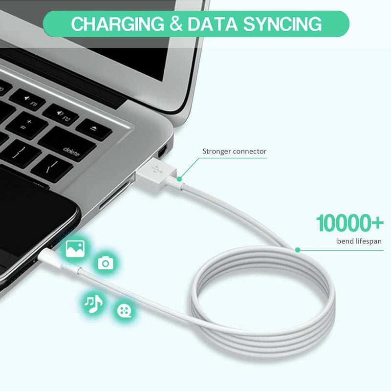 [Australia - AusPower] - iPad Charger, 10FT iPhone Charger [Apple MFi Certified], 12W USB Wall Charger Foldable Portable Travel Plug with Long Lightning Cable Compatible for iPhone, iPad, iPad Mini 1/2/3/4/5, iPad Air 1/2/3 
