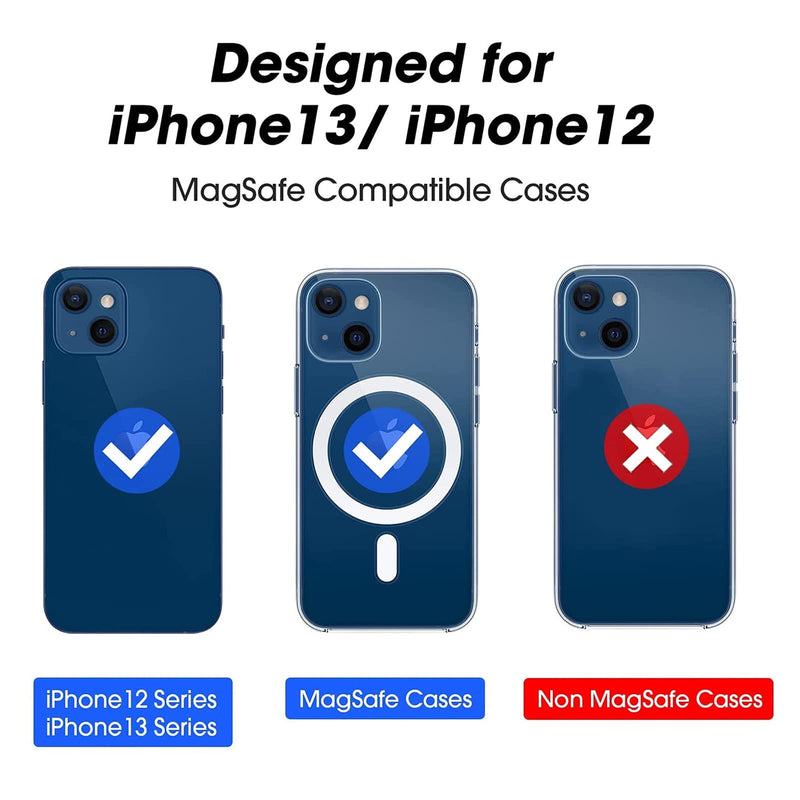 [Australia - AusPower] - TechMatte MagGrip Compatible with iPhone 13 and iPhone 12 Mag-Safe Series Base (Detachable), Intended for P-Socket/Phone Ring Holder, Wireless Charging Compatible-Silver(Base Only) 