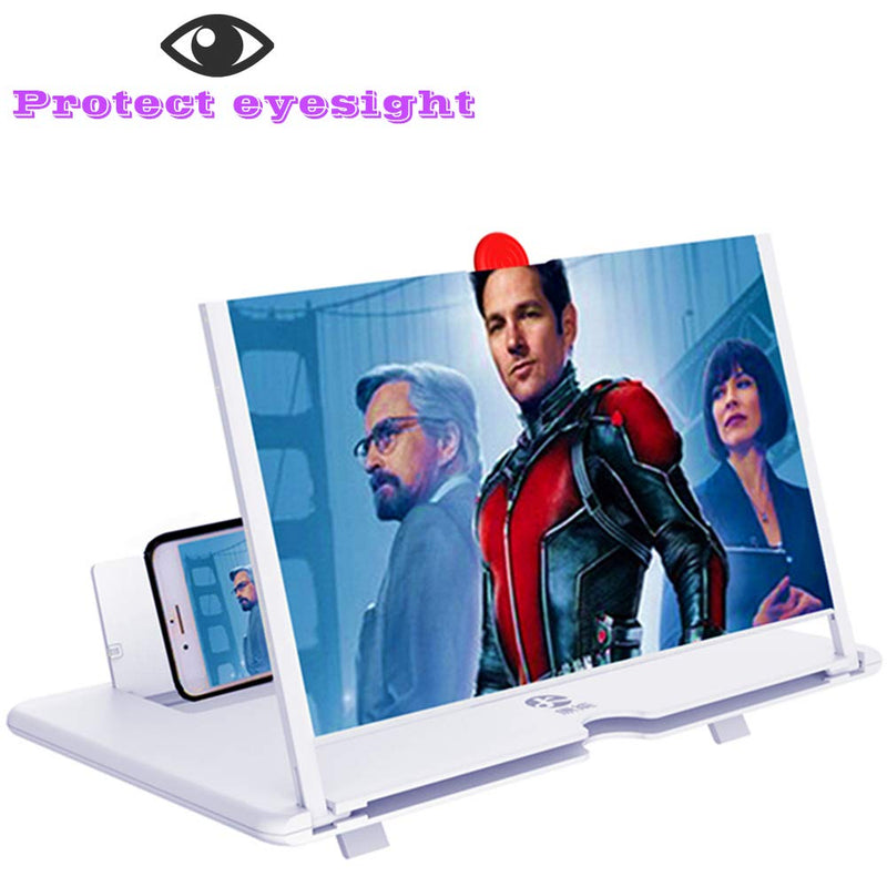 [Australia - AusPower] - 12" Screen Magnifier Amplifier, New Generation Mobile Phone Holder 3D HD Mobile Video Amplifier, Projection Amplifier Support X / 8/8 Plus / 7/7 Plus / 6 / 6s / 6 Plus / 6s Plus and All Other smar ❤-01 
